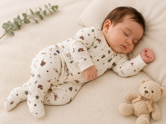 Woodland Whispers Cotton Sleepsuit