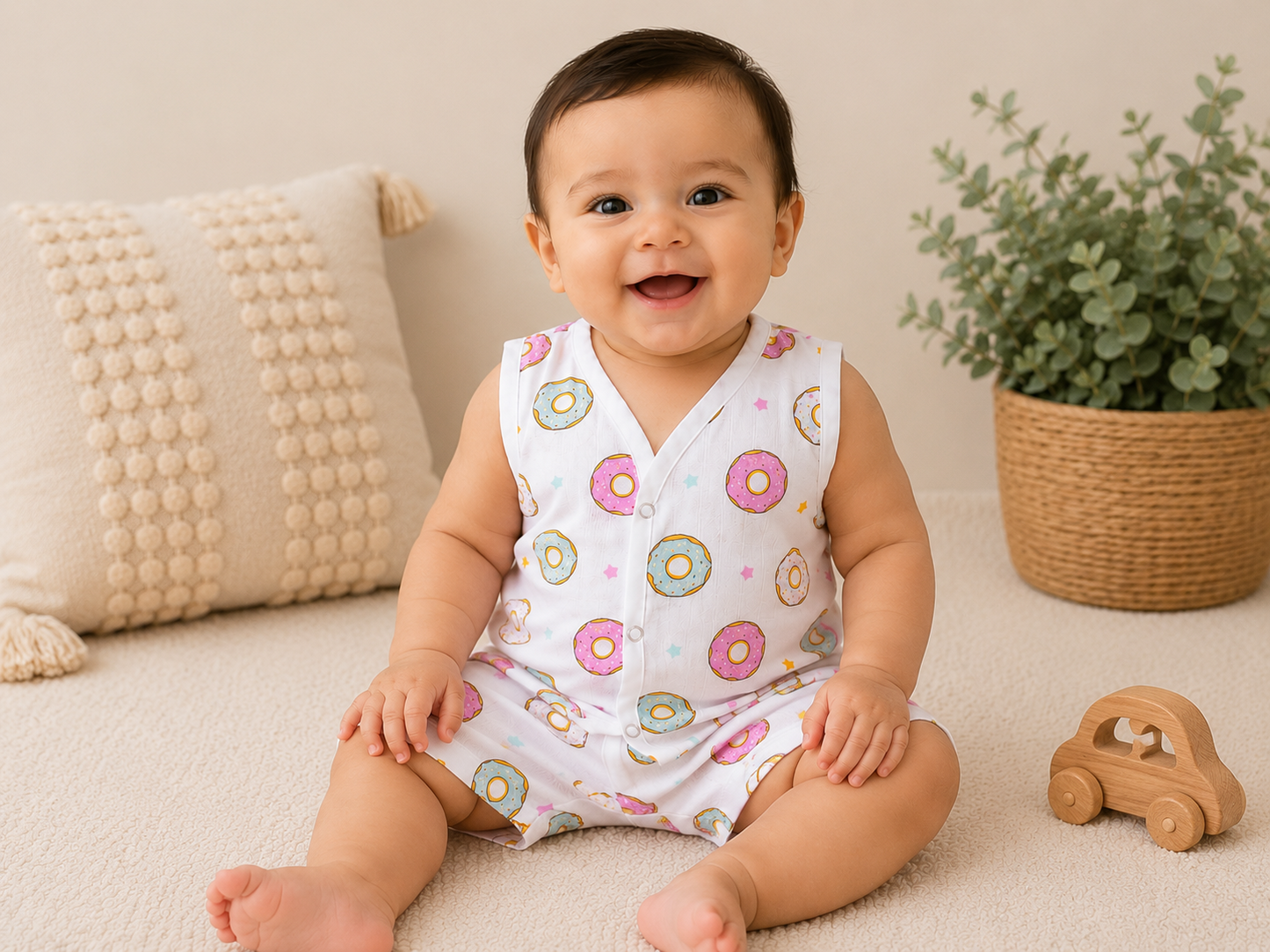 Sweet Sprinkles Muslin Shorts Set