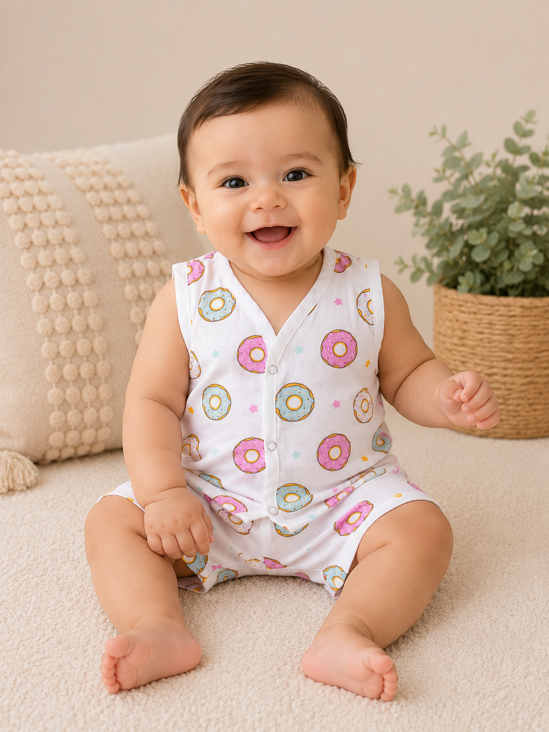 Sweet Sprinkles Muslin Shorts Set