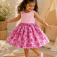 Blush Bloom Cotton Fit & Flare Dress for Girls